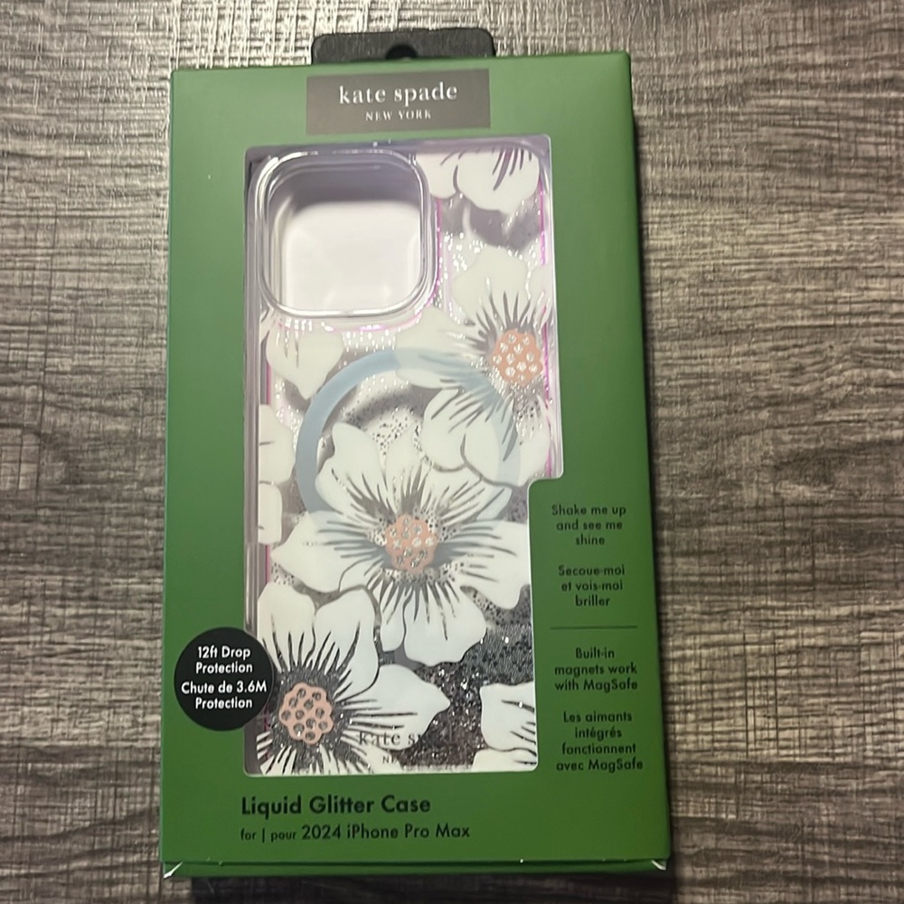 New in box. Kate Spade phone case for 2024 iphone pro max.